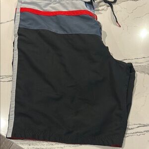 Speedo Black and Gray Board Shorts Quick-Drying Swimwear